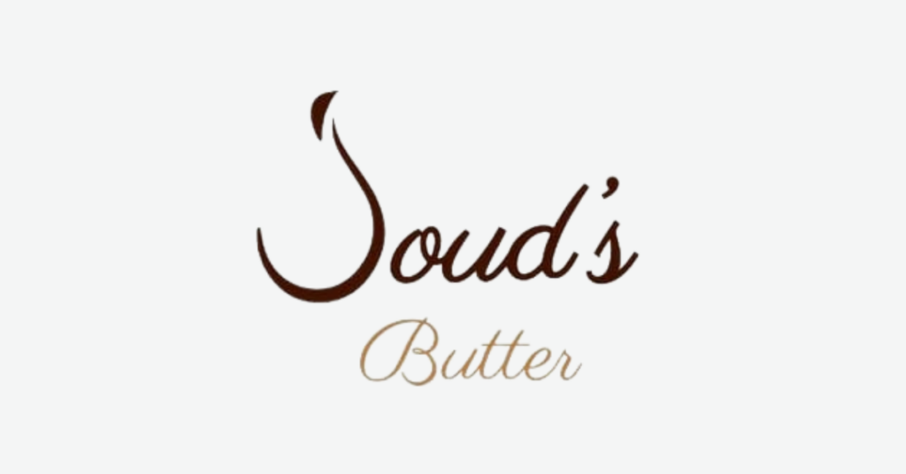 Joud's Butter Logo - Gray Background